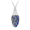 Lapis Lazuli Crystal 925 Sterling Silver Necklace