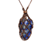 Lapis Lazuli Crystal Rustic Coffee Plated Necklace